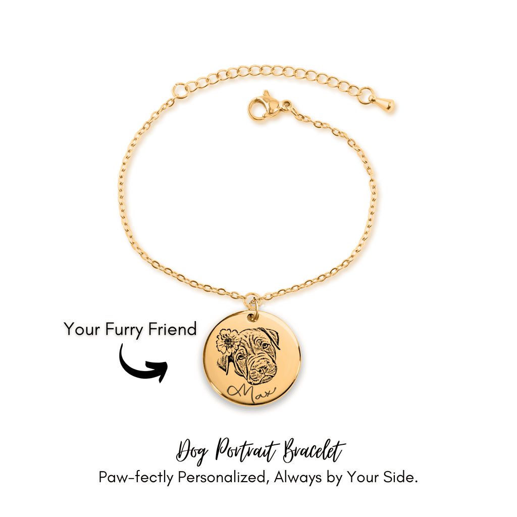 Paweternal. Custom Dog Portrait Bracelet. Keep Your Best Friend Close, Forever