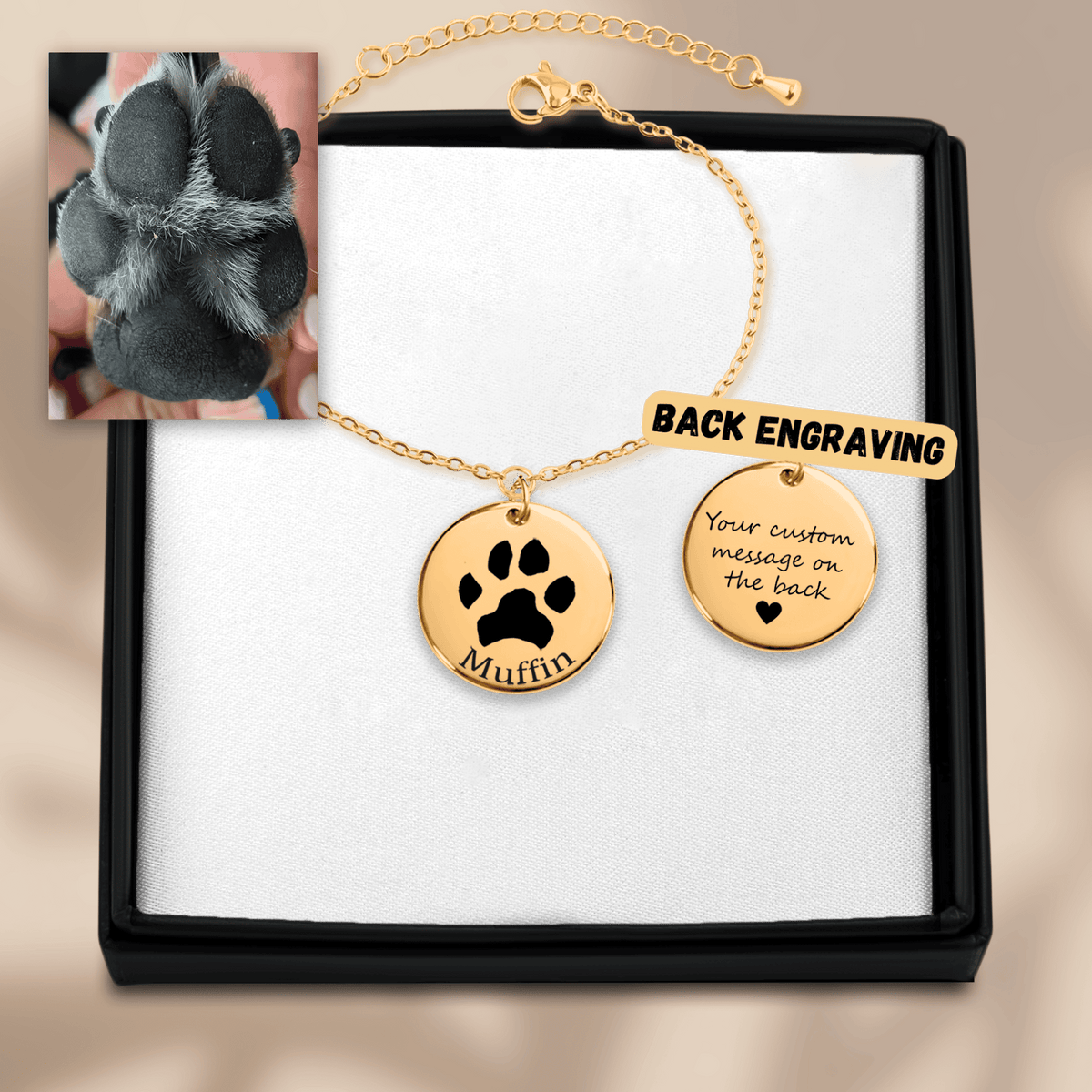 Custom Pawprint Bracelet